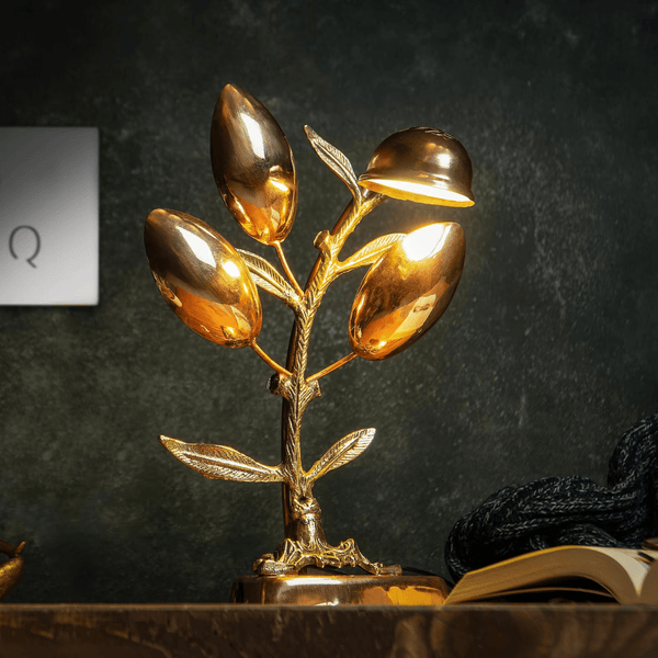 Handmade Copper Desk & Bedside Lamp with Solid Brass Body – Vintage Home Decor