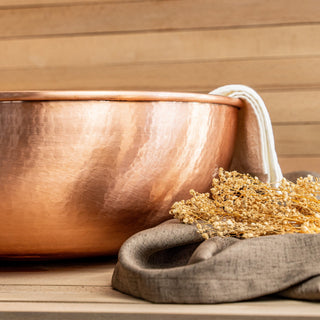 Handmade Matte Copper Pedicure Bowl – Luxurious Foot Soaking Basin for Spa & Home - Alfiq's Store