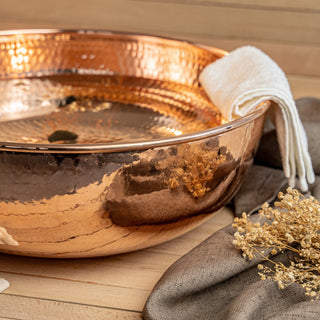 Luxurious Green Patina Copper Pedicure Bowl – Handcrafted for the Ultimate Spa Experience - Alfiq's Store