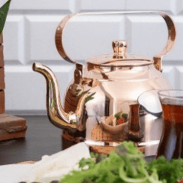 Handmade Pure Copper Teapot Kettle, 2L Turkish Pot