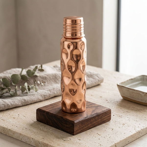 Handmade Pure Solid Copper Water Bottle 750ml