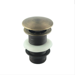 Nickel ALFIQ Copper Push-Up Drain – Solid Copper Push Button Design – view 6