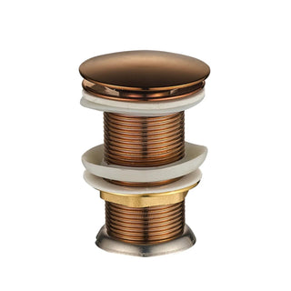 Nickel ALFIQ Copper Push-Up Drain – Solid Copper Push Button Design – view 7