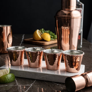 Set Of Six Handcrafted Copper Shot Glasses - Alfiq's Store