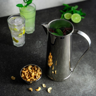 Handmade Silver - Colored Copper Water Pitcher – Elegant & Durable Beverage Jug - Alfiq's Store