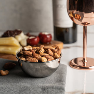 Solid Copper Snack Bowl – Chrome - Plated Finish - Alfiq's Store