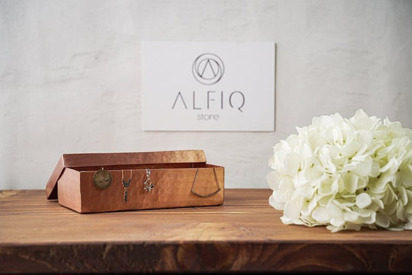 Handmade Solid Matte Copper Box with Lid | 8