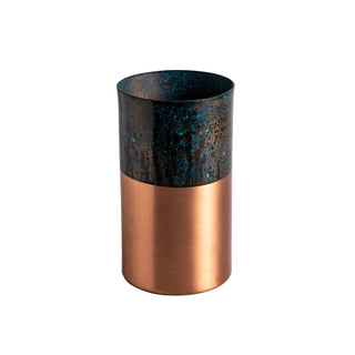 Handcrafted Verdigris Patina Copper Utensil Holder, Rustic Solid Copper Kitchen Organizer & Decorative Vase - Alfiq's Store