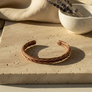 Braided Copper Rope Open Cuff Bracelet