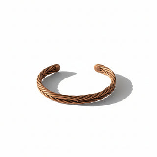 Braided Copper Rope Open Cuff Bracelet – view 2