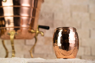 Handmade Copper Beverage Dispenser with Mug Set – 100% Solid Copper, 5L Vessel - Alfiq's Store
