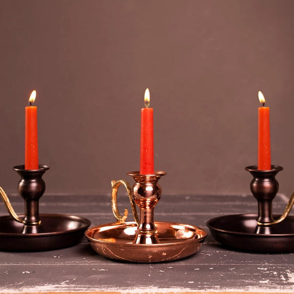 Handmade Copper Candle Stick Holder | Vintage Copper Housewarming Gifts