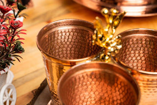 Handmade Copper Cutlery Holder | Handmade Copper Dinner Table Organizer Decor - Alfiq's Store