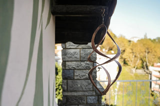 Solid Copper Wind Spinner with Hanger | Copper Garden Decor | Handmade Infinity Symbol Sculpture| 100% Solid Copper - Alfiq's Store