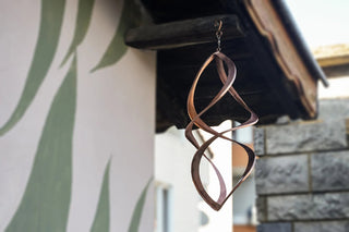 Solid Copper Wind Spinner with Hanger | Copper Garden Decor | Handmade Infinity Symbol Sculpture| 100% Solid Copper - Alfiq's Store